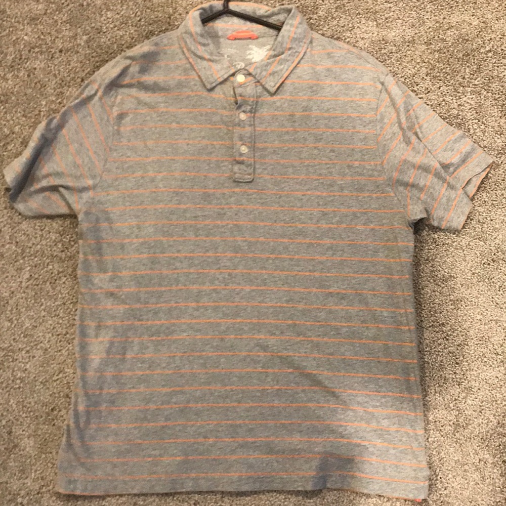 Gap striped polo. Gray. Size large